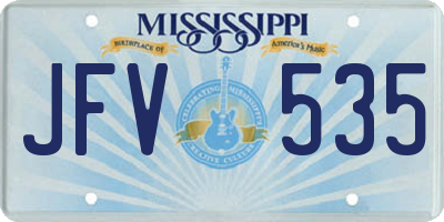 MS license plate JFV535