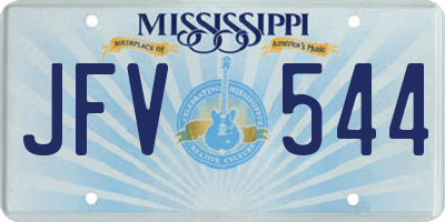 MS license plate JFV544