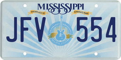 MS license plate JFV554