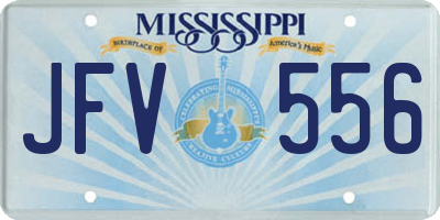 MS license plate JFV556