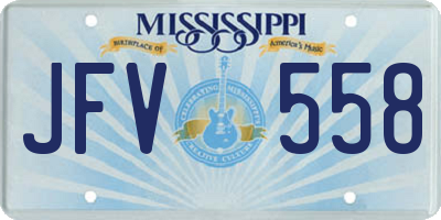 MS license plate JFV558