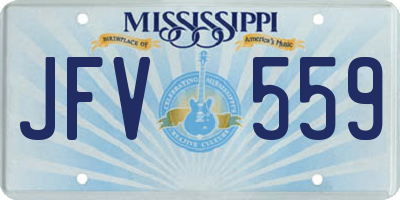 MS license plate JFV559
