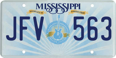 MS license plate JFV563
