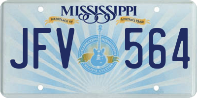 MS license plate JFV564