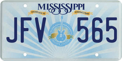 MS license plate JFV565