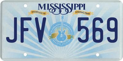 MS license plate JFV569