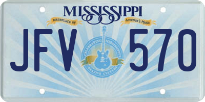 MS license plate JFV570
