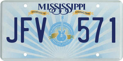 MS license plate JFV571