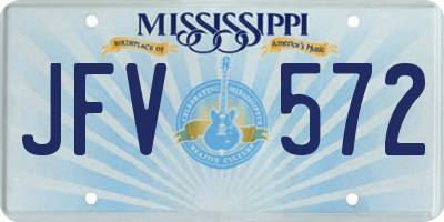 MS license plate JFV572