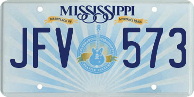 MS license plate JFV573