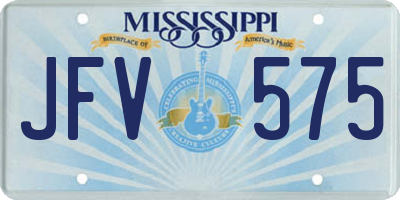 MS license plate JFV575
