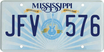 MS license plate JFV576