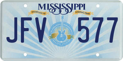 MS license plate JFV577