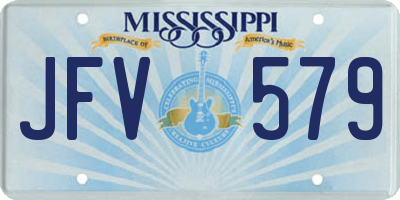 MS license plate JFV579