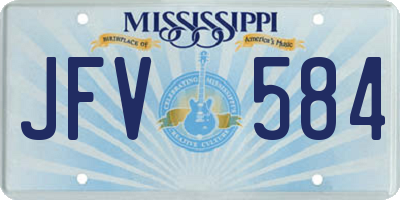 MS license plate JFV584