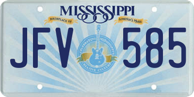MS license plate JFV585