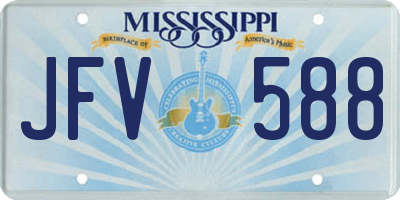 MS license plate JFV588