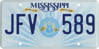 MS license plate JFV589
