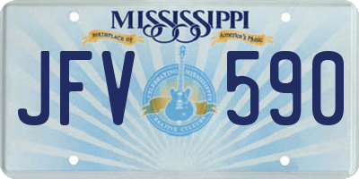 MS license plate JFV590