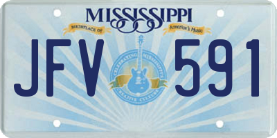 MS license plate JFV591