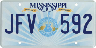 MS license plate JFV592