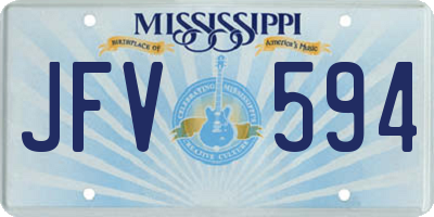 MS license plate JFV594