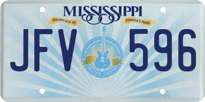 MS license plate JFV596