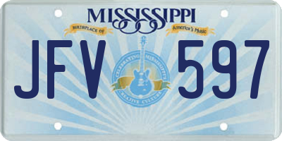 MS license plate JFV597