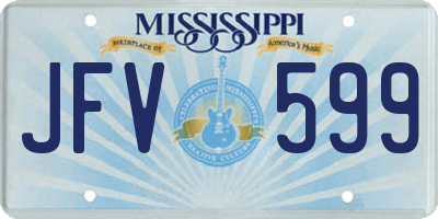 MS license plate JFV599