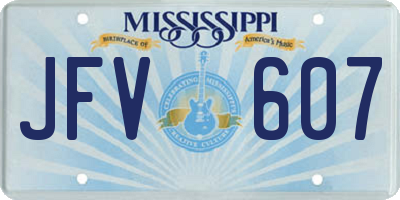 MS license plate JFV607