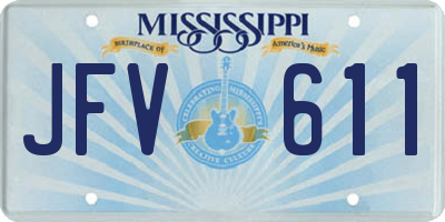 MS license plate JFV611