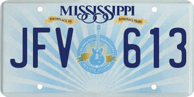 MS license plate JFV613