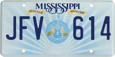 MS license plate JFV614