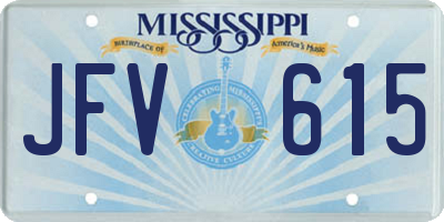 MS license plate JFV615