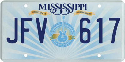 MS license plate JFV617