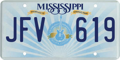 MS license plate JFV619