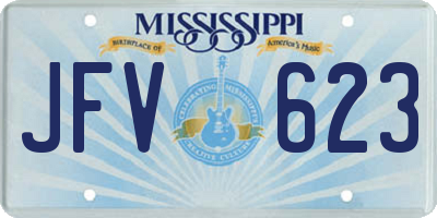 MS license plate JFV623