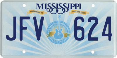 MS license plate JFV624