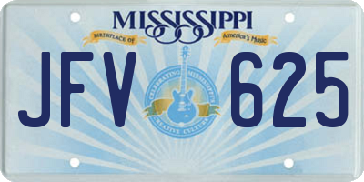 MS license plate JFV625
