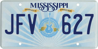 MS license plate JFV627