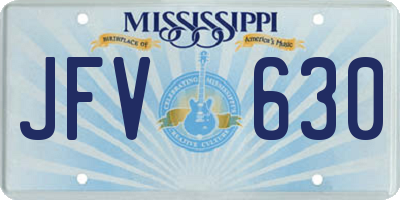 MS license plate JFV630