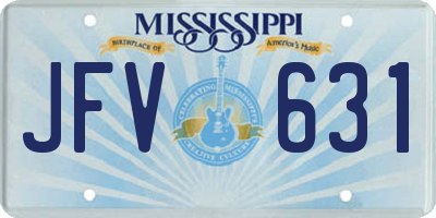 MS license plate JFV631