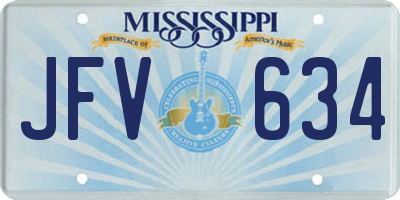 MS license plate JFV634