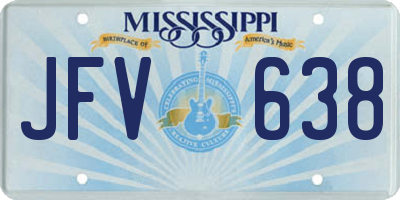 MS license plate JFV638