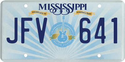 MS license plate JFV641