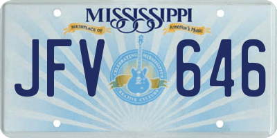 MS license plate JFV646