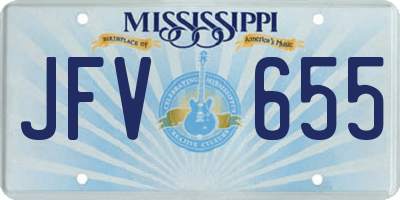 MS license plate JFV655