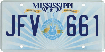 MS license plate JFV661