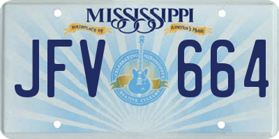 MS license plate JFV664