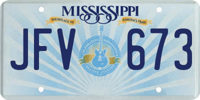 MS license plate JFV673